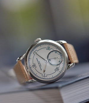 pre-order AkriviA Rexhep Rexhepi Chronometre Contemporain platinum white Grand Feu enamel sector dial time-only dress watch A Collected Man London