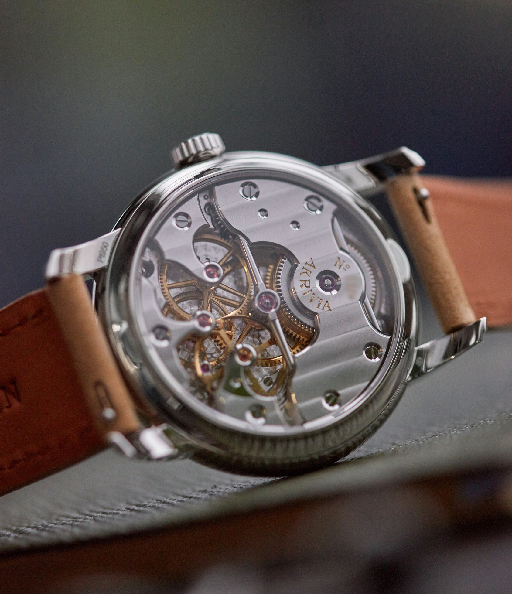 in-house AkriviA Besancon Obsetrvatory chronometer Rexhep Rexhepi Chronometre Contemporain platinum white Grand Feu enamel sector dial time-only dress watch A Collected Man London