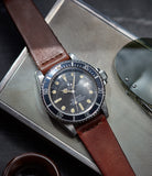 Buy Amalfi JPM watch strap Rolex terracotta brown vintage leather quick-release springbars buckle handcrafted European-made for sale online at A Collected Man London