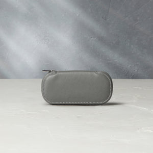 Amsterdam, one-watch One-watch slim pouch in steel grey Saffiano leather | Available World Wide | A Collected Man