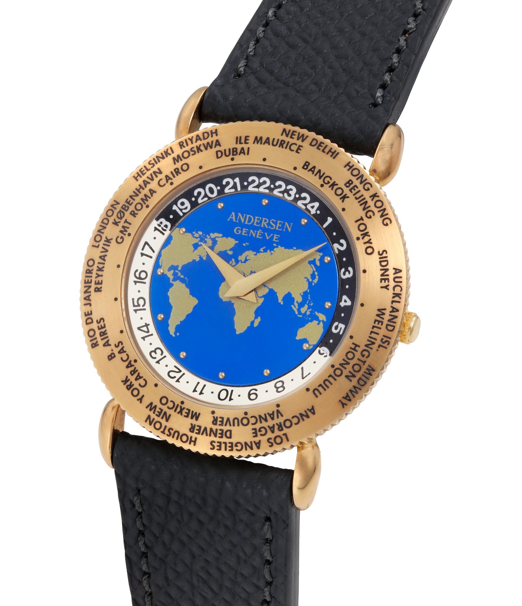 Andersen Geneve Communication 24 | Yellow Gold | Buy at rare watches A Collected Man London