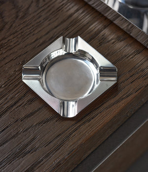 selling Asprey-signed silver ashtray from 1960s with engine-turned pattern for sale online A Collected Man London UK specialist of rare collectable objects