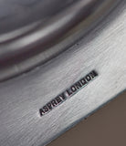 luxury Asprey-signed silver ashtray from 1960s with engine-turned pattern for sale online A Collected Man London UK specialist of rare collectable objects