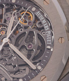 time-only Audemars Piguet Royal Oak skeletonised 15305ST steel watch for sale online at A Collected Man London UK specialist of rare watches