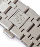 AP-stamped Audemars Piguet Royal Oak skeletonised 15305ST watch for sale online at A Collected Man London UK specialist of rare watches