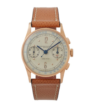 buy vintage Audemars Piguet Chronograph 1939 double-signed Gobbi Milan pink gold watch as featured on Hoodinkee's Bring a Loupe for sale online at A Collected Man London UK specialist of rare watches