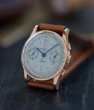 collect vintage Audemars Piguet Gobbi Milan Chronograph 1939 pink gold watch as featured on Hoodinkee's Bring a Loupe for sale online at A Collected Man London UK specialist of rare watches
