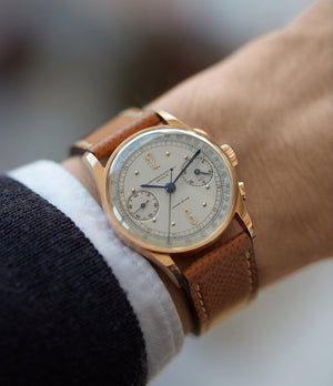 hands on with Audemars Piguet Chronograph 1939 pink gold watch as featured on Hoodinkee's Bring a Loupe for sale online at A Collected Man London UK specialist of rare watches