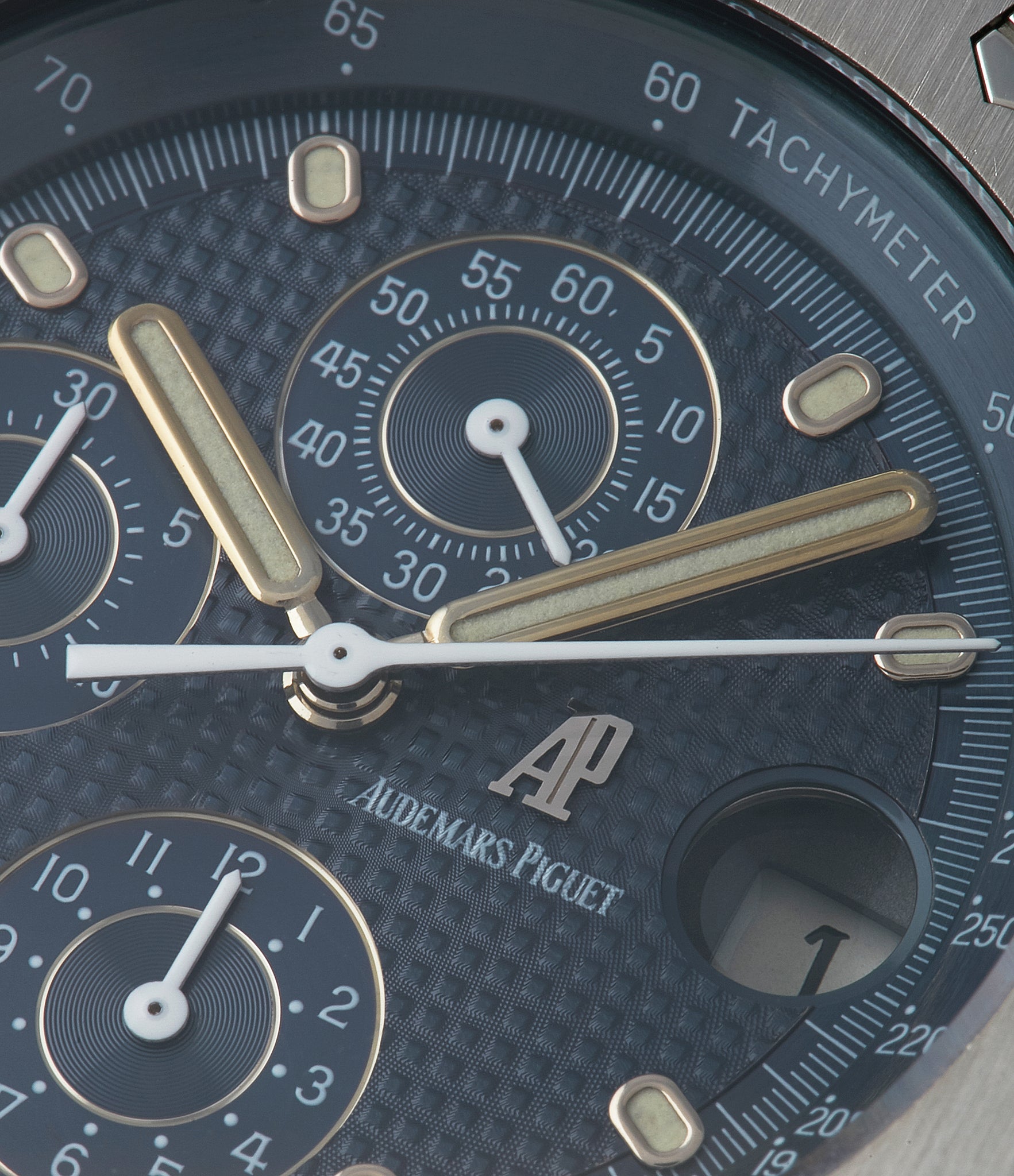 blue dial Audemars Piguet Royal Oak Offshore 'The Beast' 25721 steel vintage chronograph watch for sale online A Collected Man London UK specialist of rare watches
