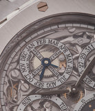 perpetual calendar Audemars Piguet Royal Oak 25829PT skeleton dial platinum full set pre-owned watch for sale online at A Collected Man London UK specialist of rare watches