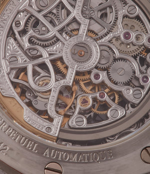 AP 2120/2802 Audemars Piguet Royal Oak  25829PT perpetual calendar skeleton dial platinum full set pre-owned watch for sale online at A Collected Man London UK specialist of rare watches