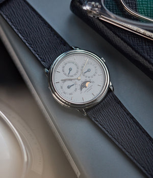 preowned Audemars Piguet PT2567 Quantieme Perpetual Calendar rare vintage dress watch for sale online A Collected Man London UK specialist rare watches