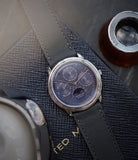 for sale Audemars Piguet Quantieme Perpetual Calendar 2120/2 blue dial vintage dress watch for sale online at A Collected Man London UK specialist of rare watches