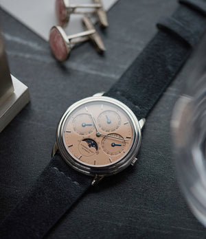 Perpetual Calendar | Salmon Dial | Grey Gold