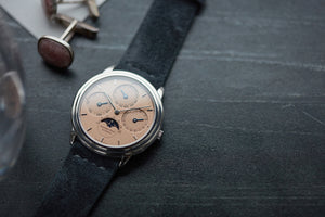 Perpetual Calendar | Salmon Dial | Grey Gold