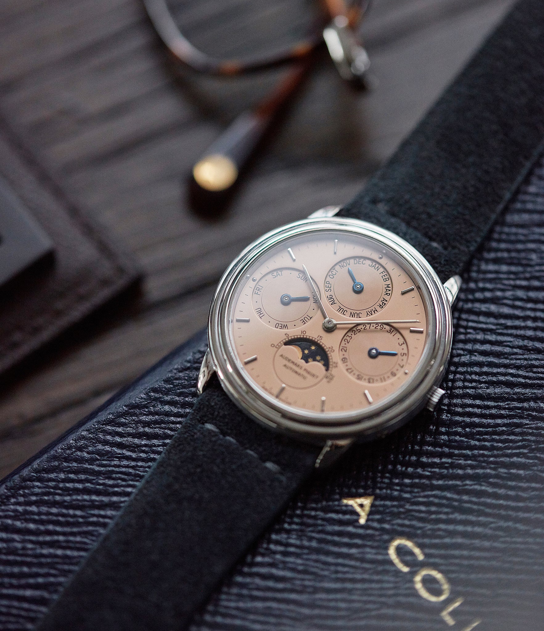 Perpetual Calendar | Salmon Dial | Grey Gold