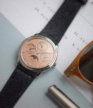 Perpetual Calendar | Salmon Dial | Grey Gold