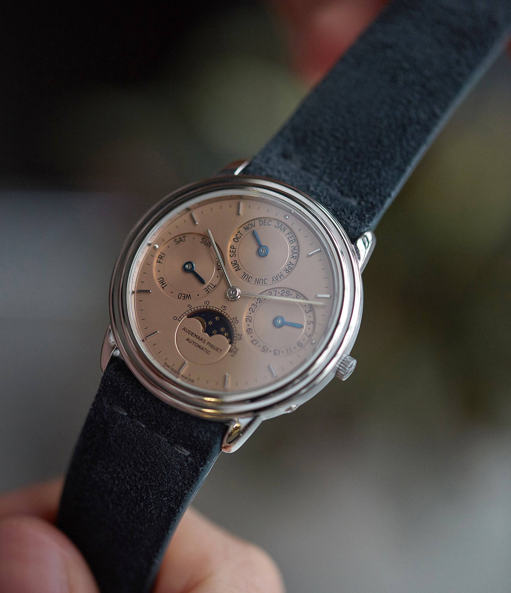 Perpetual Calendar | Salmon Dial | Grey Gold