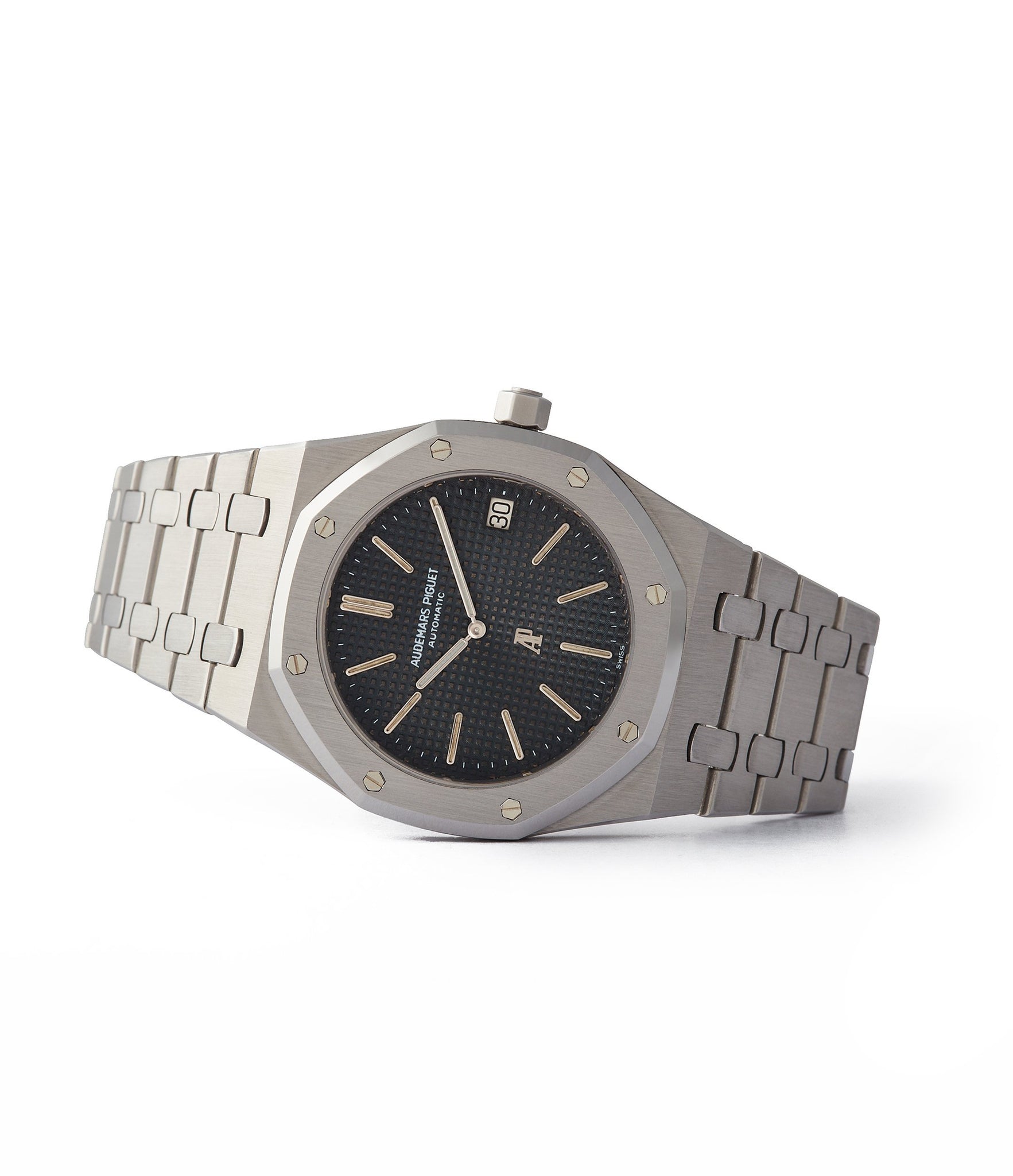 side-shot A-series Audemars Piguet Royal Oak early steel 5402A steel sports luxury watch for sale online A Collected Man London UK specialist rare watches