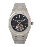 buy Audemars Piguet Royal Oak Tourbillon extra-slim Special Edition Japanese steel pre-owned watch for sale online at A Collected Man London UK specialist of rare watches