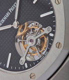 Royal Oak Tourbillon extra-slim Special Edition Japanese Audemars Piguet steel pre-owned watch for sale online at A Collected Man London UK specialist of rare watches