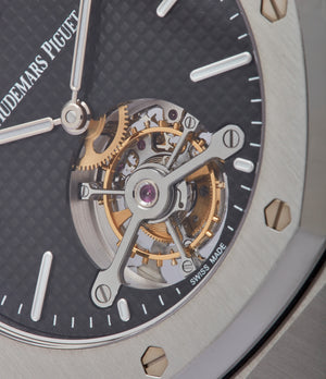 Royal Oak Tourbillon extra-slim Special Edition Japanese Audemars Piguet steel pre-owned watch for sale online at A Collected Man London UK specialist of rare watches