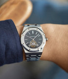 AP Royal Oak Tourbillon extra-slim Special Edition Japanese steel pre-owned watch for sale online at A Collected Man London UK specialist of rare watches
