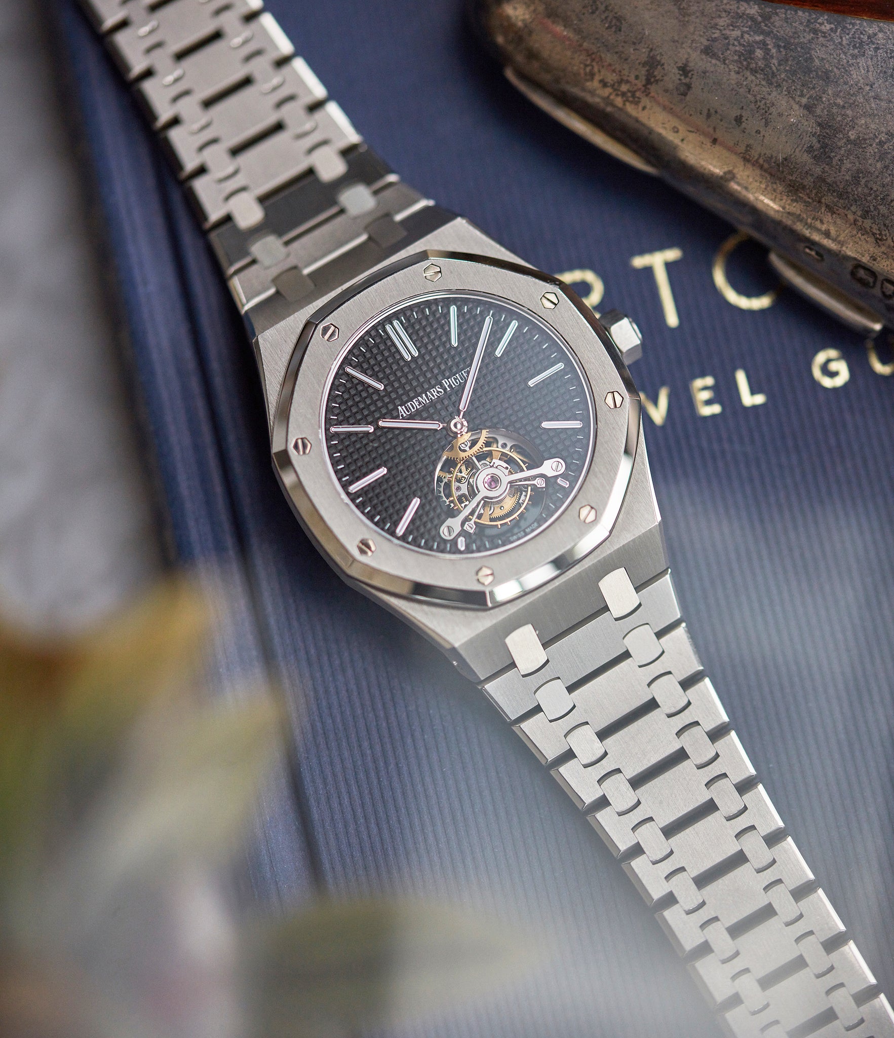 Royal Oak Tourbillon AP extra-slim Special Edition Japanese steel pre-owned watch for sale online at A Collected Man London UK specialist of rare watches