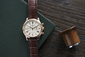 Roger Dubuis Hommage Chronograph H37 565 rose gold pre-owned watch online at A Collected Man London UK specialist rare watches