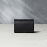 Watch Case Two-watch oval-shaped roll in black Saffiano leather | A Collected Man | Available World Wide