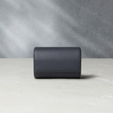 Barcelona, two-watch roll, midnight blue, grained leather | Buy at A Collected Man | Available World Wide