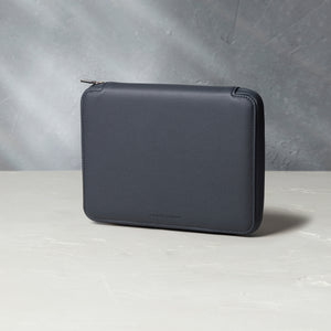 Besançon, eight-watch folio, midnight blue, grained leather | Buy A Collected Man Accessories