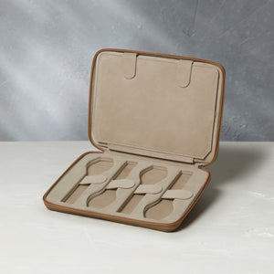 Besançon, eight-watch folio Eight-watch slim folio in whisky-tan grained leather | Available Worldwide | A Collected Man