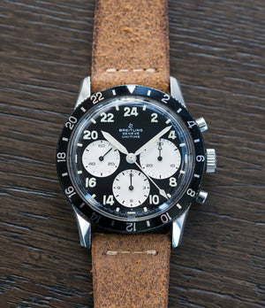 sell vintage Breitling Unitime 1765 steel chronograph Cal. 178 pilot watch for sale online at A Collected Man London UK specialist of rare watches