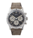 buy vintage Breitling 765 AVI Cal. 178 manual-winding steel chronograph watch for sale online at A Collected Man London UK specialist of rare watches