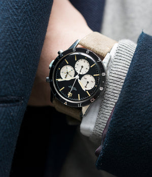 men's vintage steel chronograph Breitling 765 AVI pilot watch online at A Collected Man London UK specialist of rare vintage watches