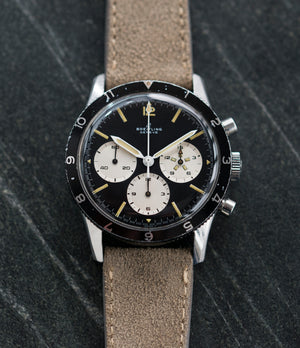 buy Breitling 765 AVI pilot steel vintage chronograph watch online at A Collected Man London UK specialist of rare vintage watches