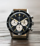 cool vintage watch Breitling 765 AVI pilot steel chronograph for sale online at A Collected Man London UK specialist of rare vintage watches