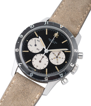 buy 765 Breitling AVI pilot steel vintage chronograph watch online at A Collected Man London UK specialist of rare vintage watches