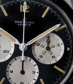 rare Breitling 765 AVI pilot steel vintage chronograph watch online at A Collected Man London UK specialist of rare vintage watches