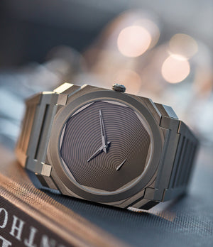 selling pre-owned Bulgari BVULGARI Octa Finissimo Tadao Ando Limited Edition titanium sports watch for sale at A Collected Man London