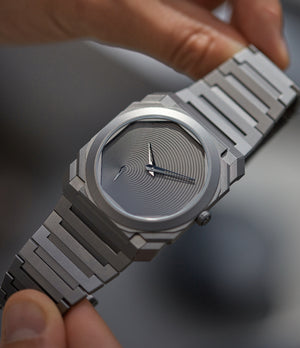 pre-owned Bulgari BVULGARI Octa Finissimo Tadao Ando Limited Edition titanium sports watch for sale at A Collected Man London