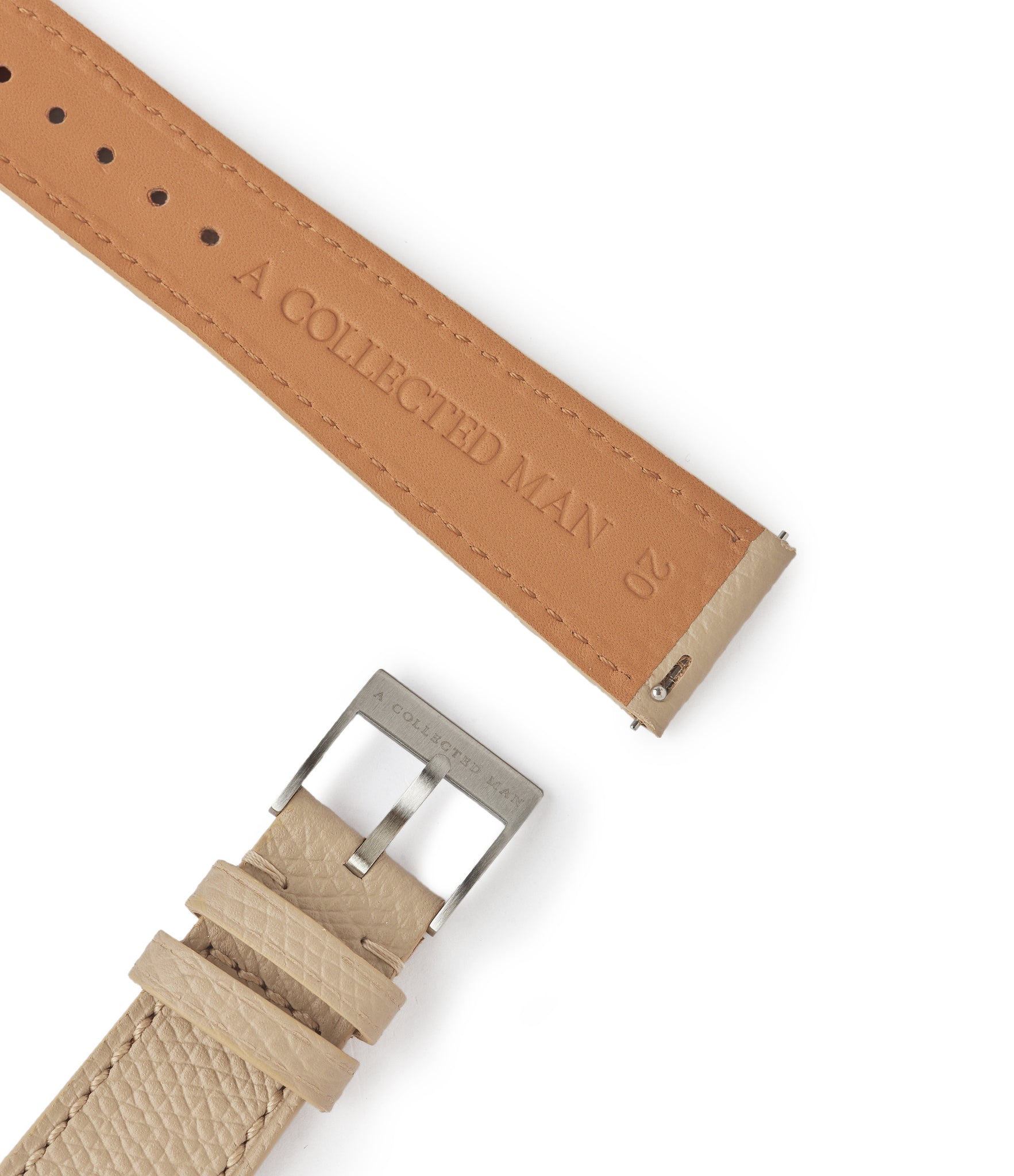 Short leather top watch bands