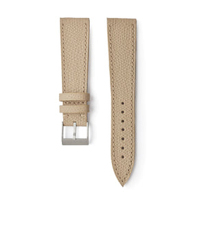 Buy grained leather quality watch strap in sandstone sphinx beige from A Collected Man London, in short or regular lengths. We are proud to offer these hand-crafted watch straps, thoughtfully made in Europe, to suit your watch. Available to order online for worldwide delivery.