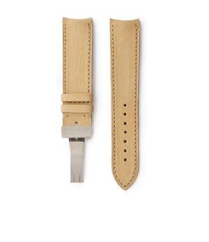 Buy nubuck quality watch strap in dusty camel beige from A Collected Man London, in short or regular lengths. We are proud to offer these hand-crafted watch straps, thoughtfully made in Europe, to suit your watch. Available to order online for worldwide delivery.