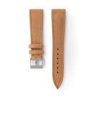 Buy nubuck quality watch strap in honeyed sun beige from A Collected Man London, in short or regular lengths. We are proud to offer these hand-crafted watch straps, thoughtfully made in Europe, to suit your watch. Available to order online for worldwide delivery.