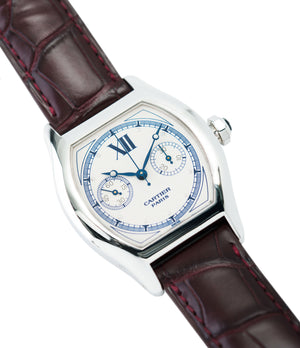 for sale online Cartier Monopusher Monopoussoir ref. 2396 white gold dress watch with THA ebauche at A Collected Man London UK specialist of rare watches
