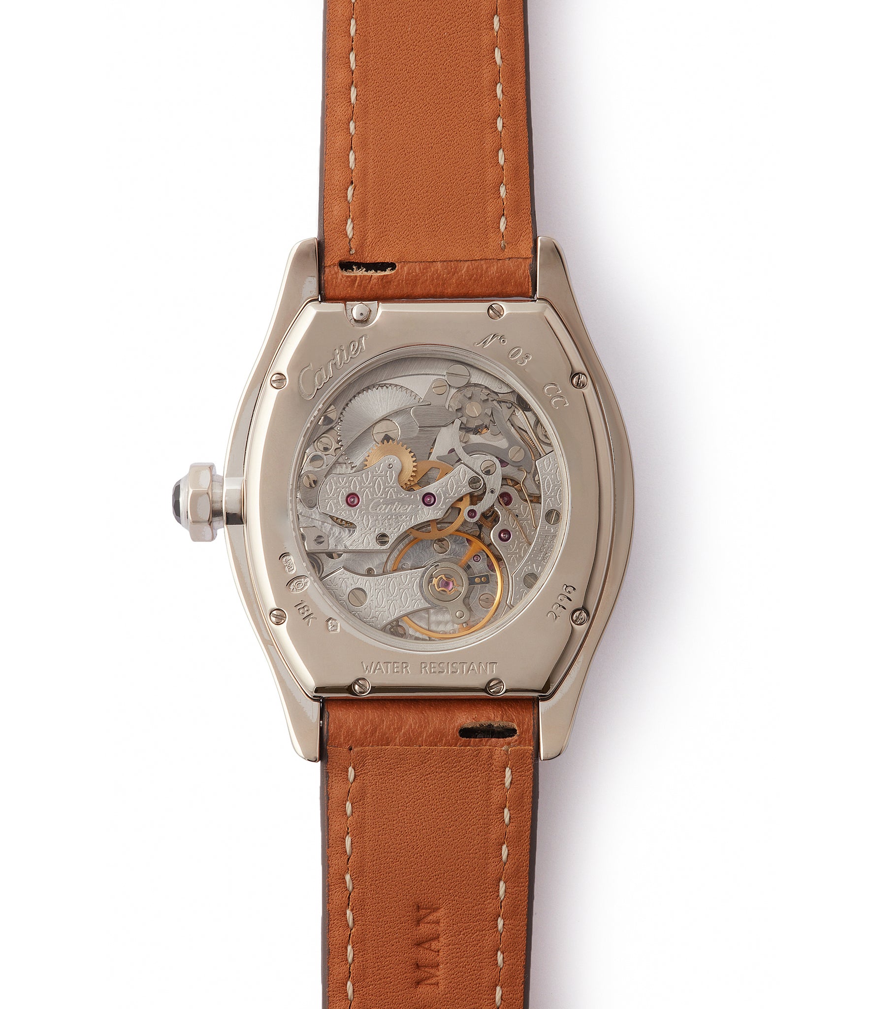 manual-winding Cartier Monopusher 2396  by independent watchmakers chronograph  for sale at A Collected Man London UK specialist of rare watches