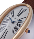 oval dial Roman numerals Cartier Baignoire Allongée vintage pink gold time-only dress watch for sale online A Collected Man London British specialist of rare watches