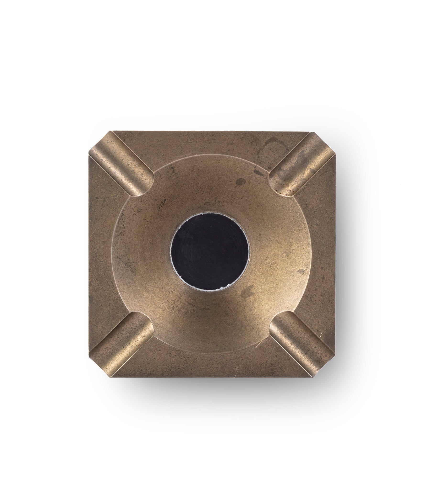 Above shot of vintage collectable Cartier bronze ashtray available to buy at A Collected Man London